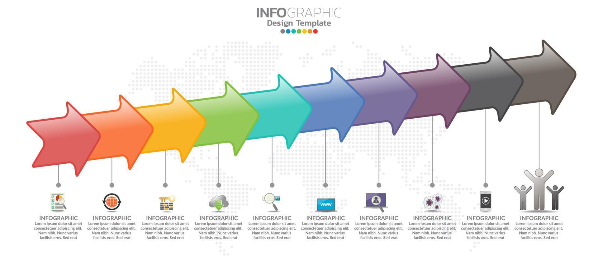 Business timeline infographic 3d style options banner. vector