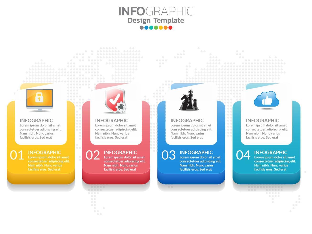 Business timeline infographic 3d style options banner. vector