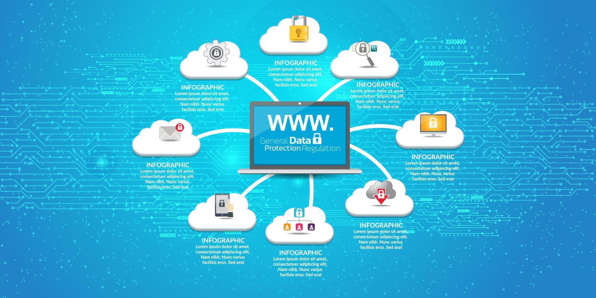 icono de concepto de vpn de seguridad de internet vector