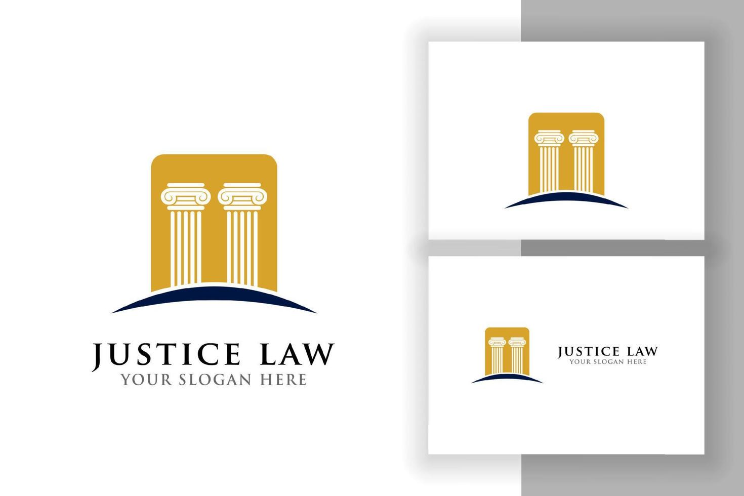 pillar logo design template. justice law and attorney logo design vector