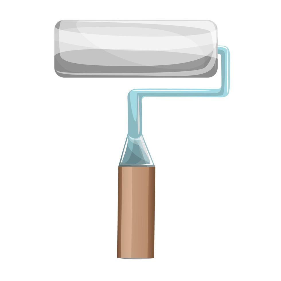 Vector realism of a stylized paint roller