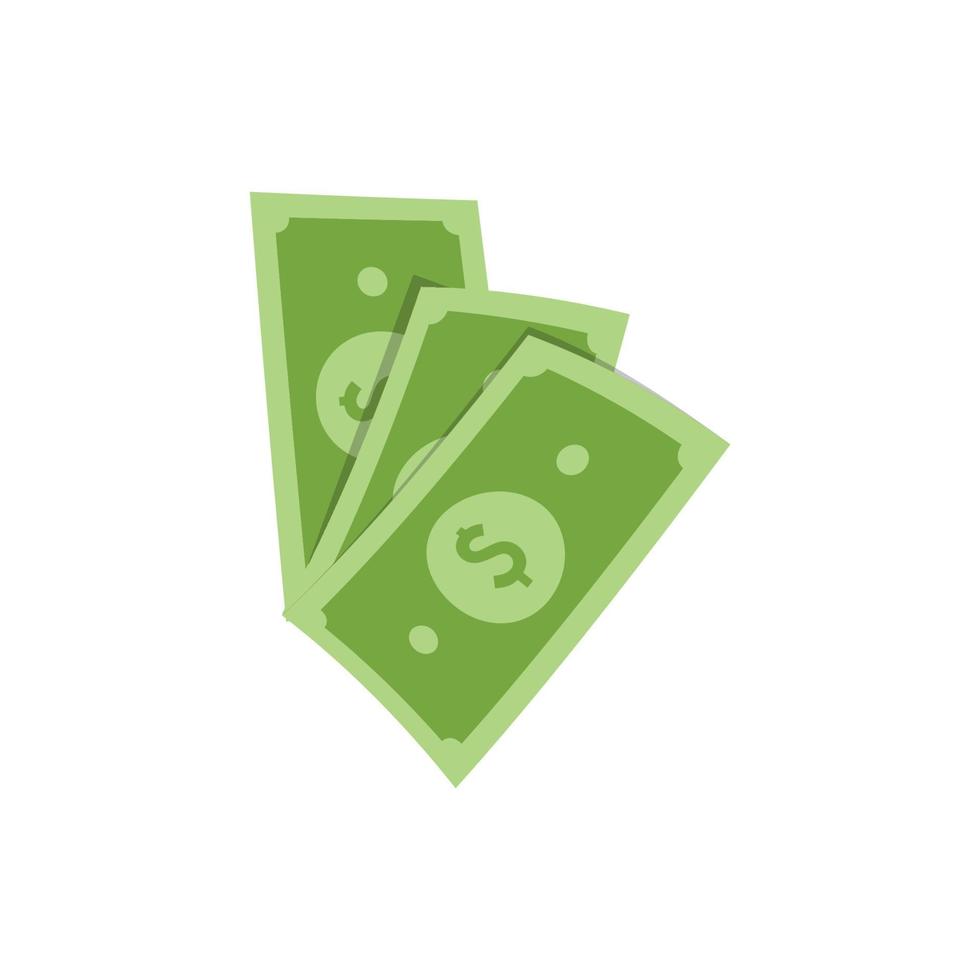 Dollars illustration. Vector in flat design