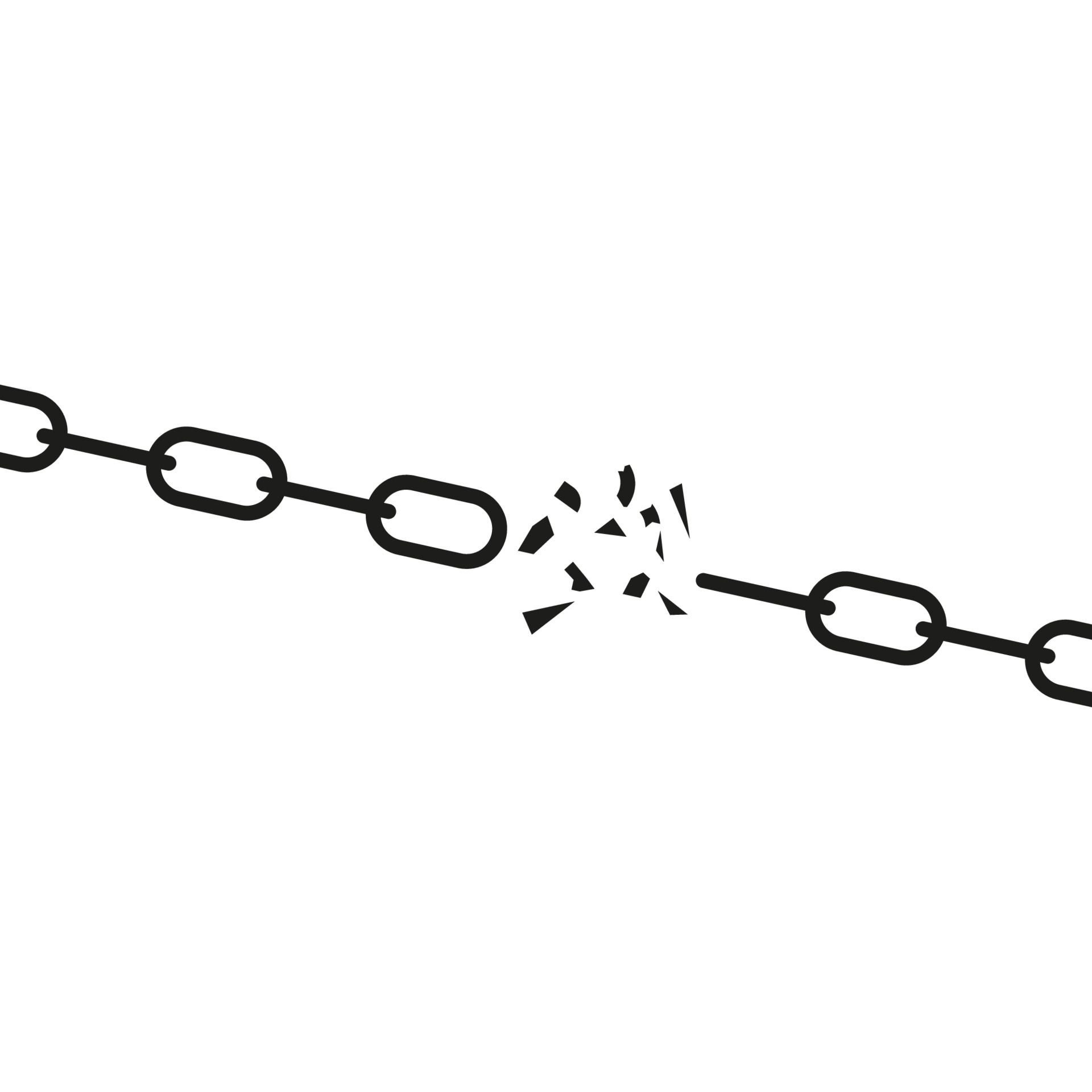 The broken chain. Vector illustration in flat design 3608748 Vector Art at Vecteezy