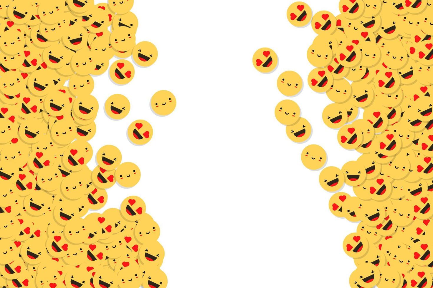 Vector emoji icons. Vector background in flat design
