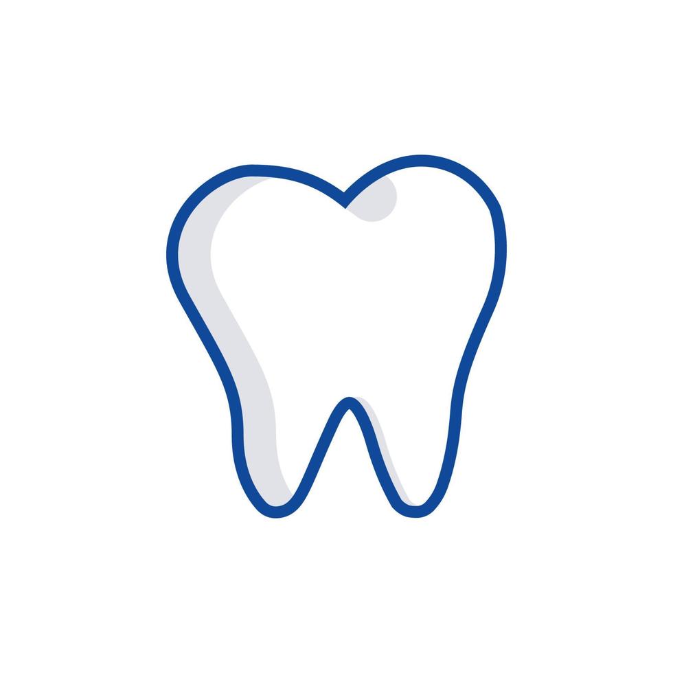 Teeth icon. Vector illustration in flat design