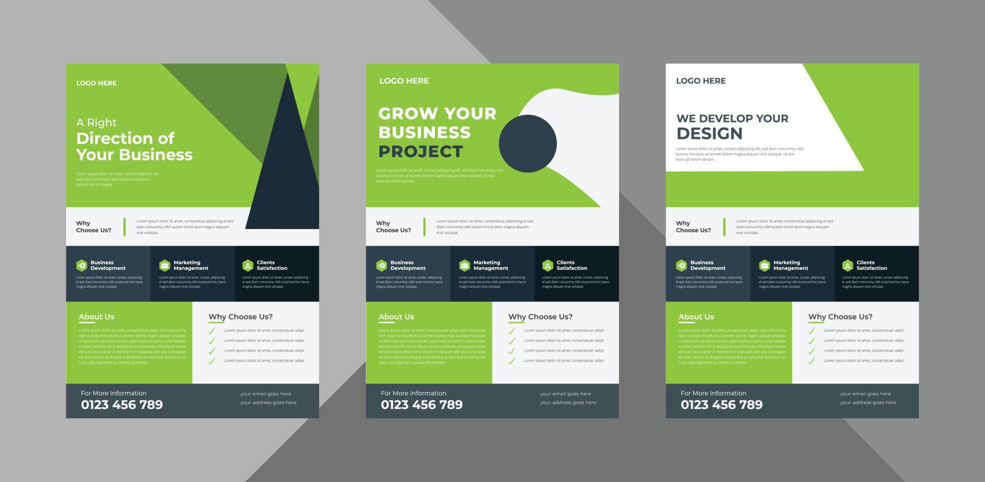 flyer design templates. business corporate flyer design ideas. poster leaflet brochure design ideas. bundle, a4 template, brochure design, cover, flyer, poster, print-ready vector