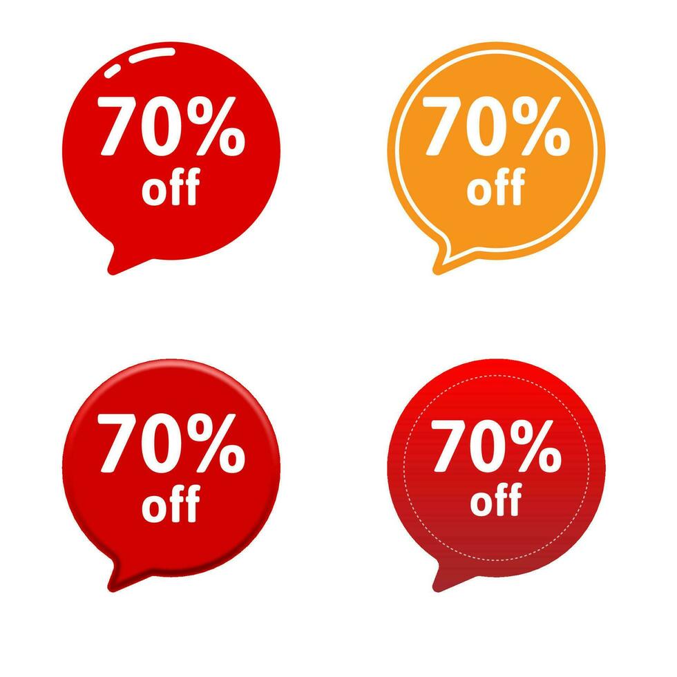 set of  off vector design with four style