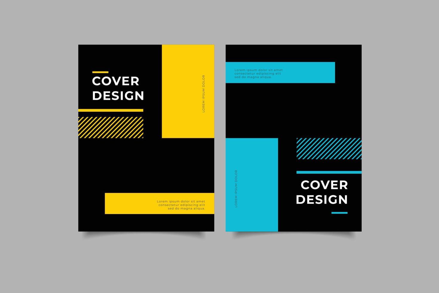 set of geometric design business cover collection vector