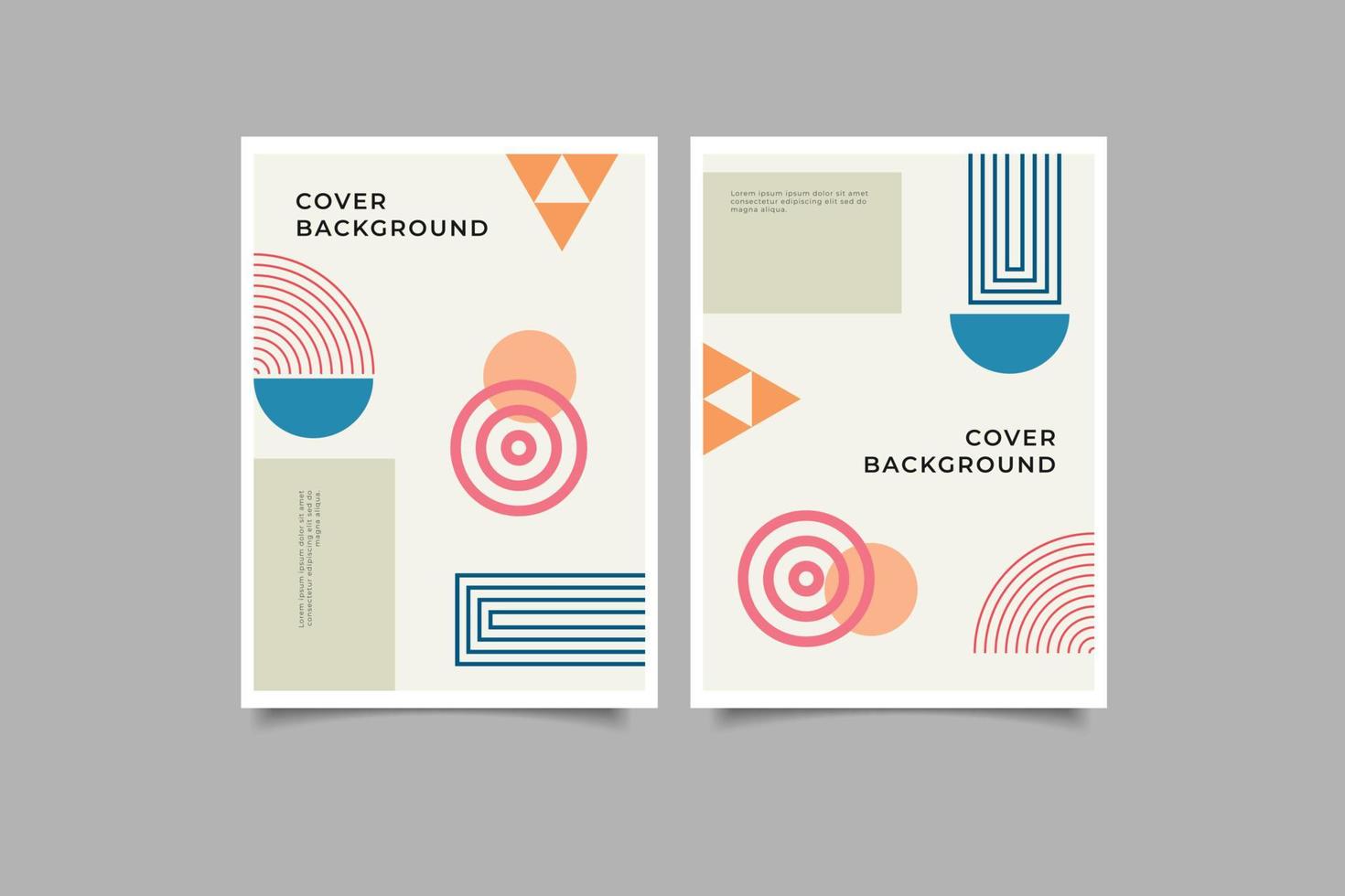 set of geometric design business cover collection vector