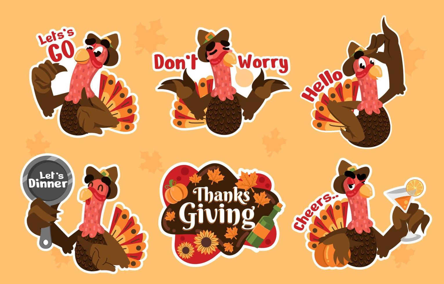 Thanks Giving The Cool Turkey vector