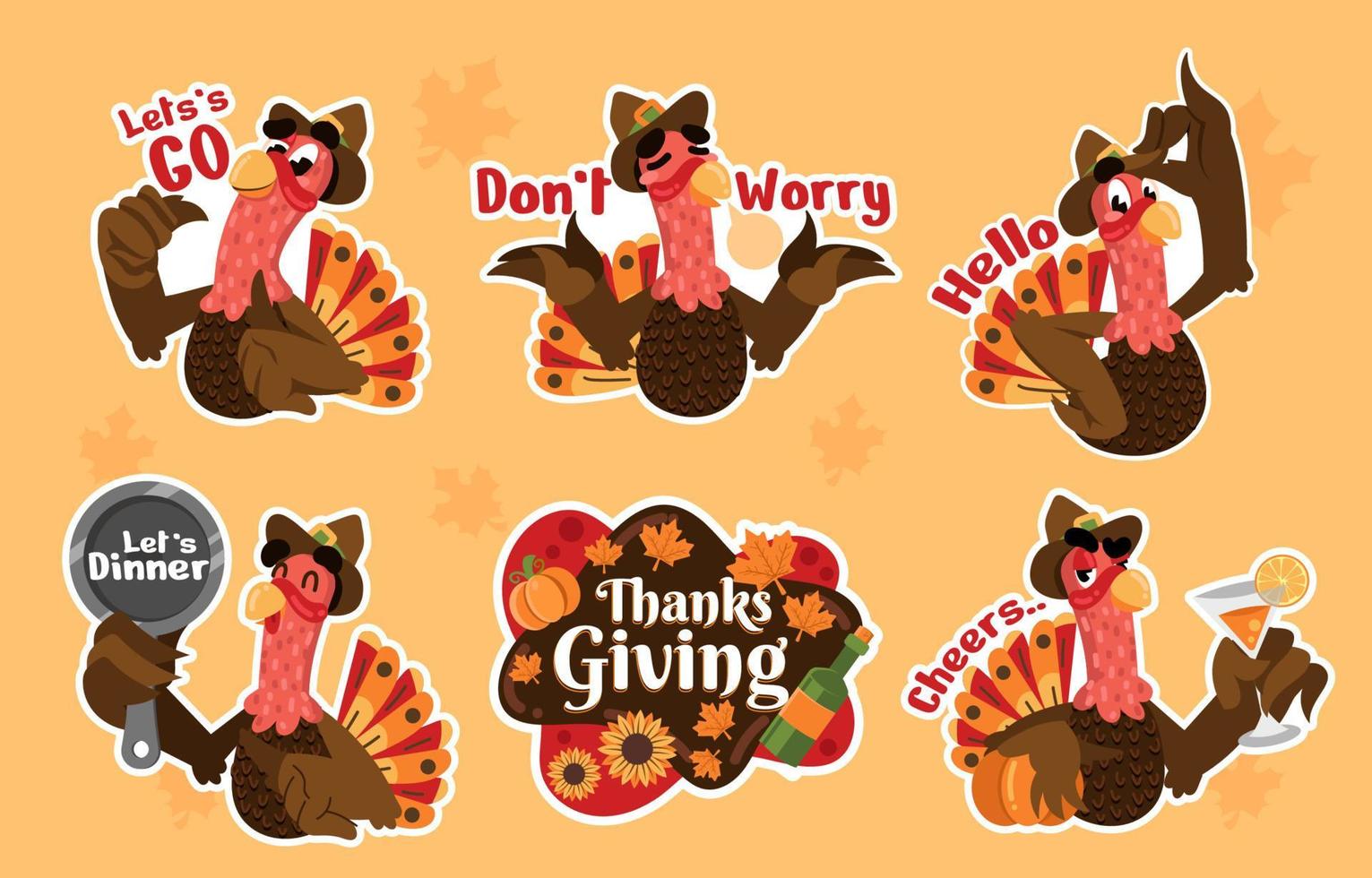 Thanks Giving The Cool Turkey vector