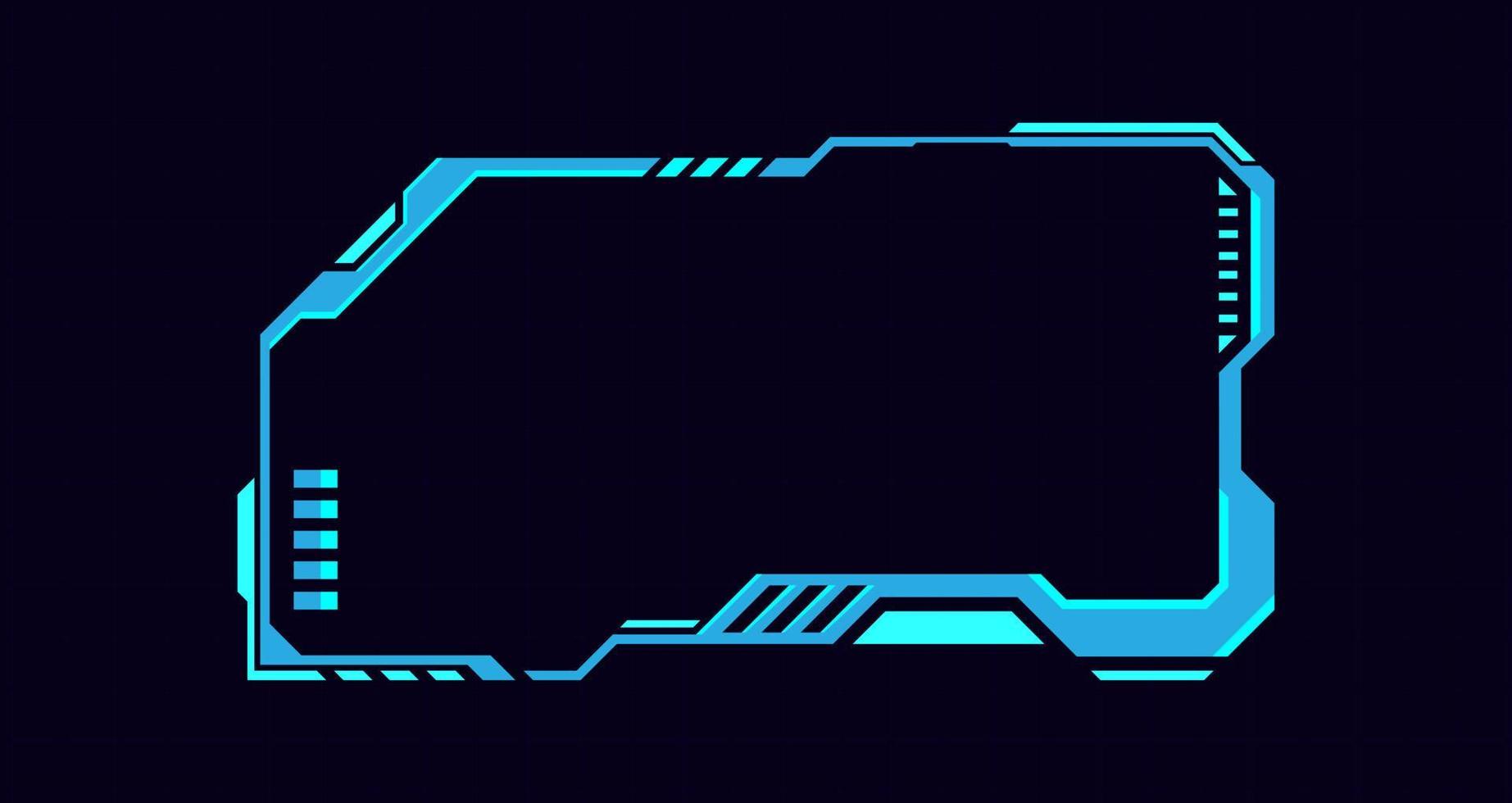 Frame hud abstract technology futuristic game control panel design. vector