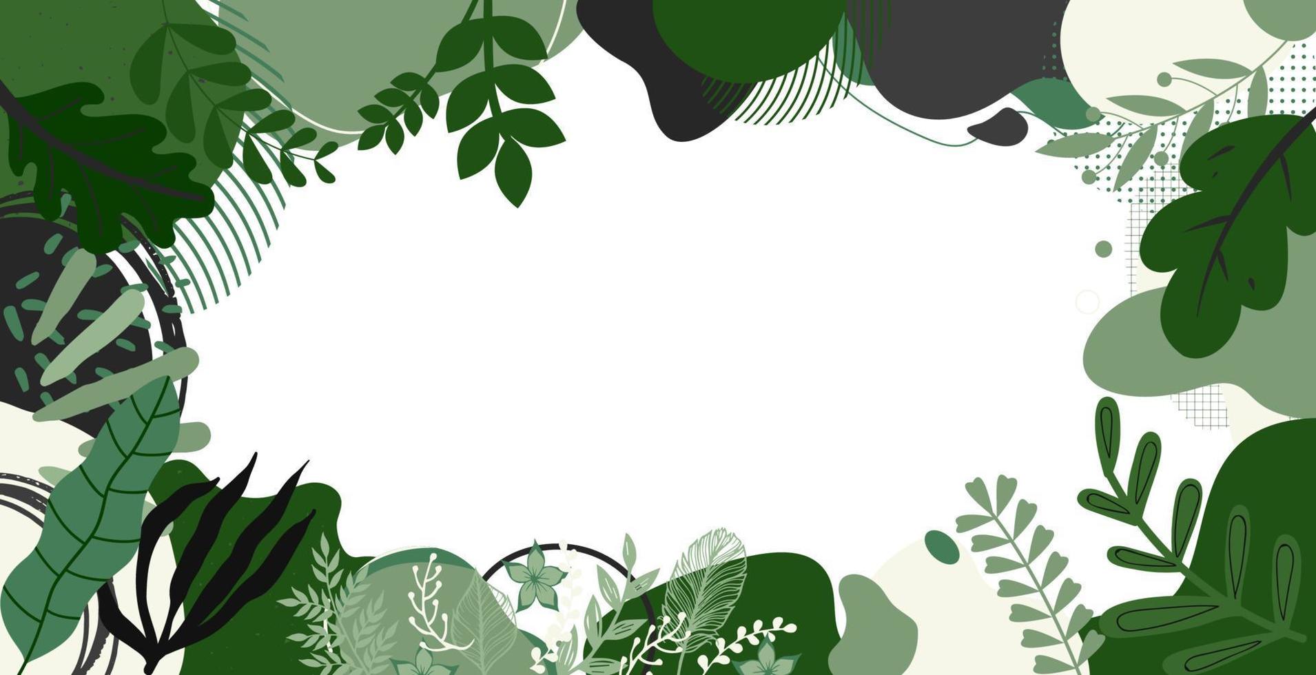 Abstract background natural leaf vector