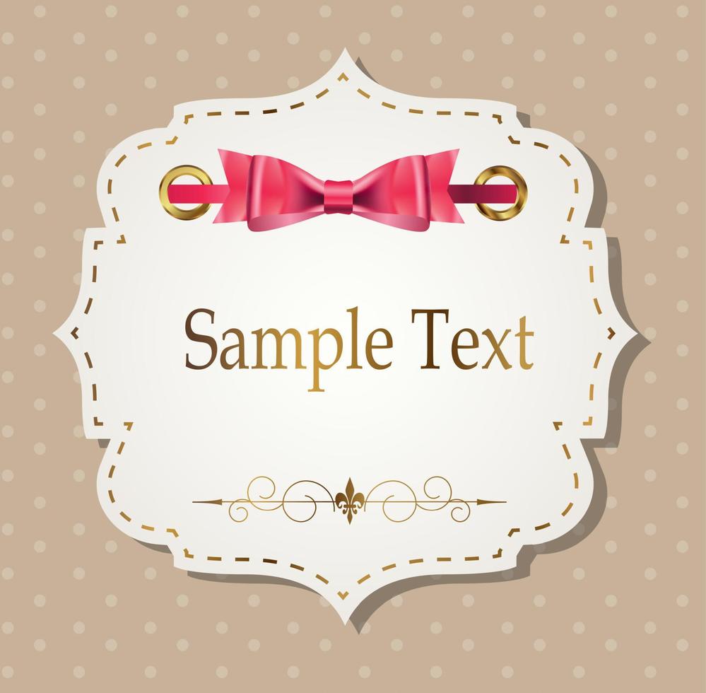 gift card with ribbons, design elements. Vector illustration