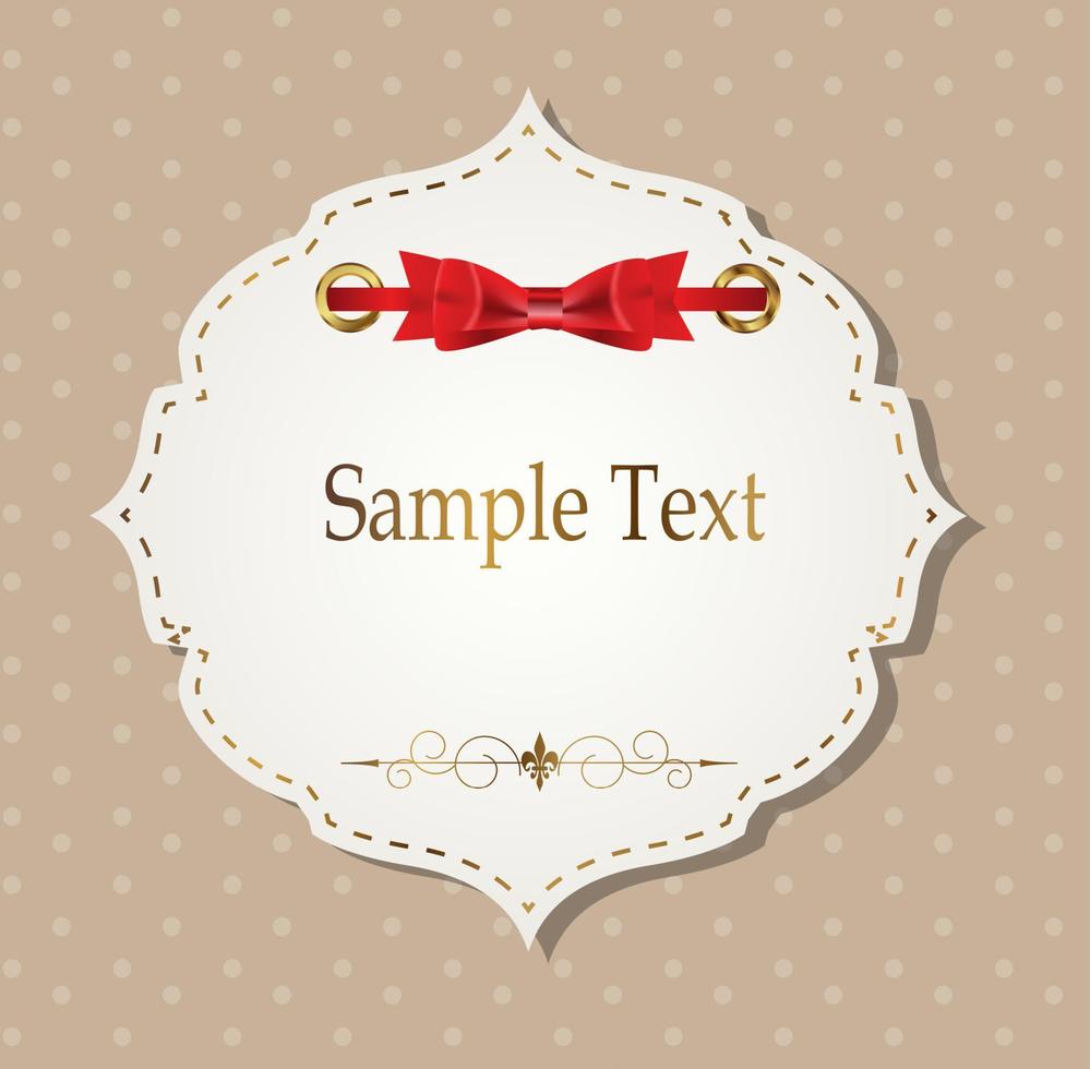 gift card with ribbons, design elements. Vector illustration