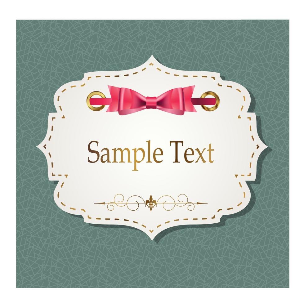 gift card with ribbons, design elements. Vector illustration