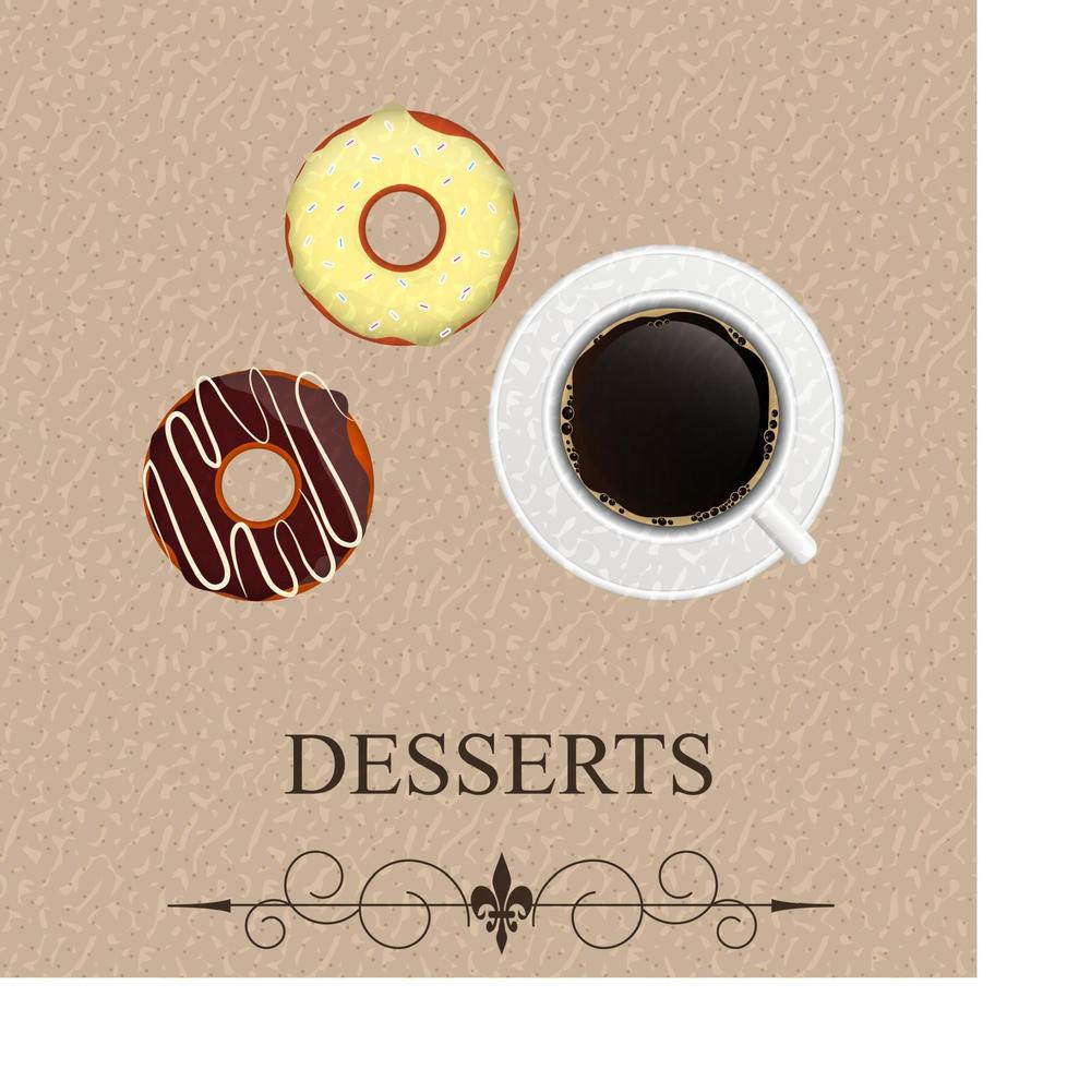 Vector dessert menu