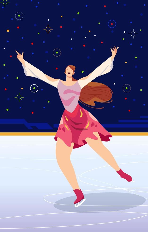 patinaje artístico olímpico vector