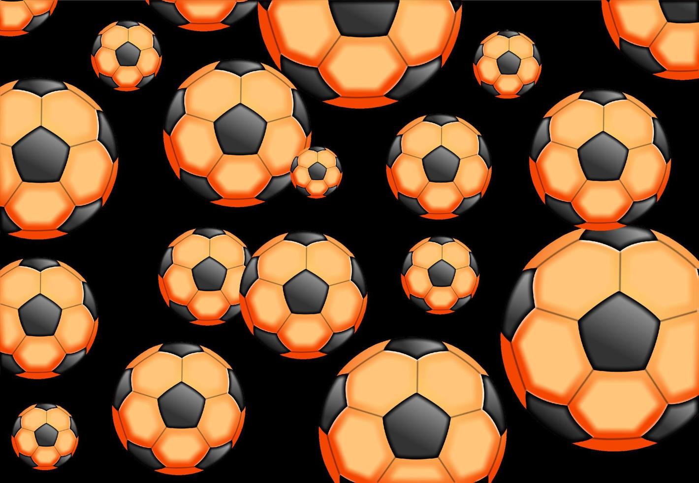 Orange Soccer Ball Background Design vector