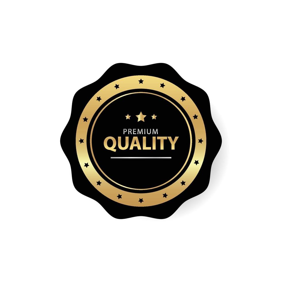 Insignia de calidad premium emblema etiqueta etiqueta vector plantilla diseño ilustración