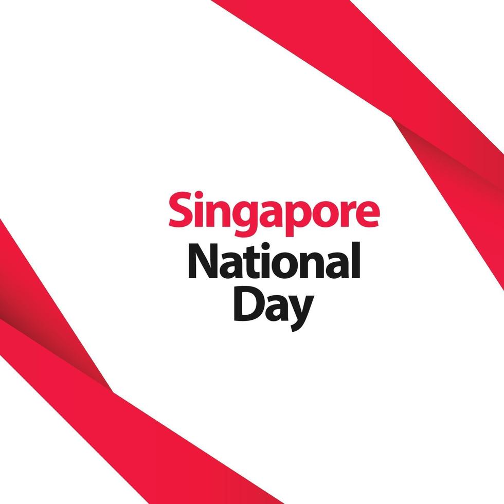 Happy Singapore National Day Celebration Vector Template Design Illustration