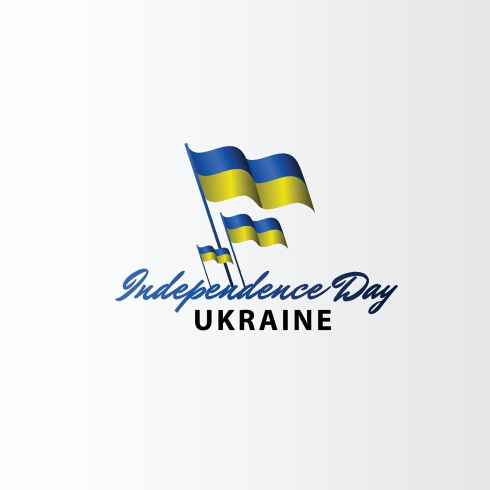 Happy Ukraine Independence Day Celebration Vector Template Design Illustration