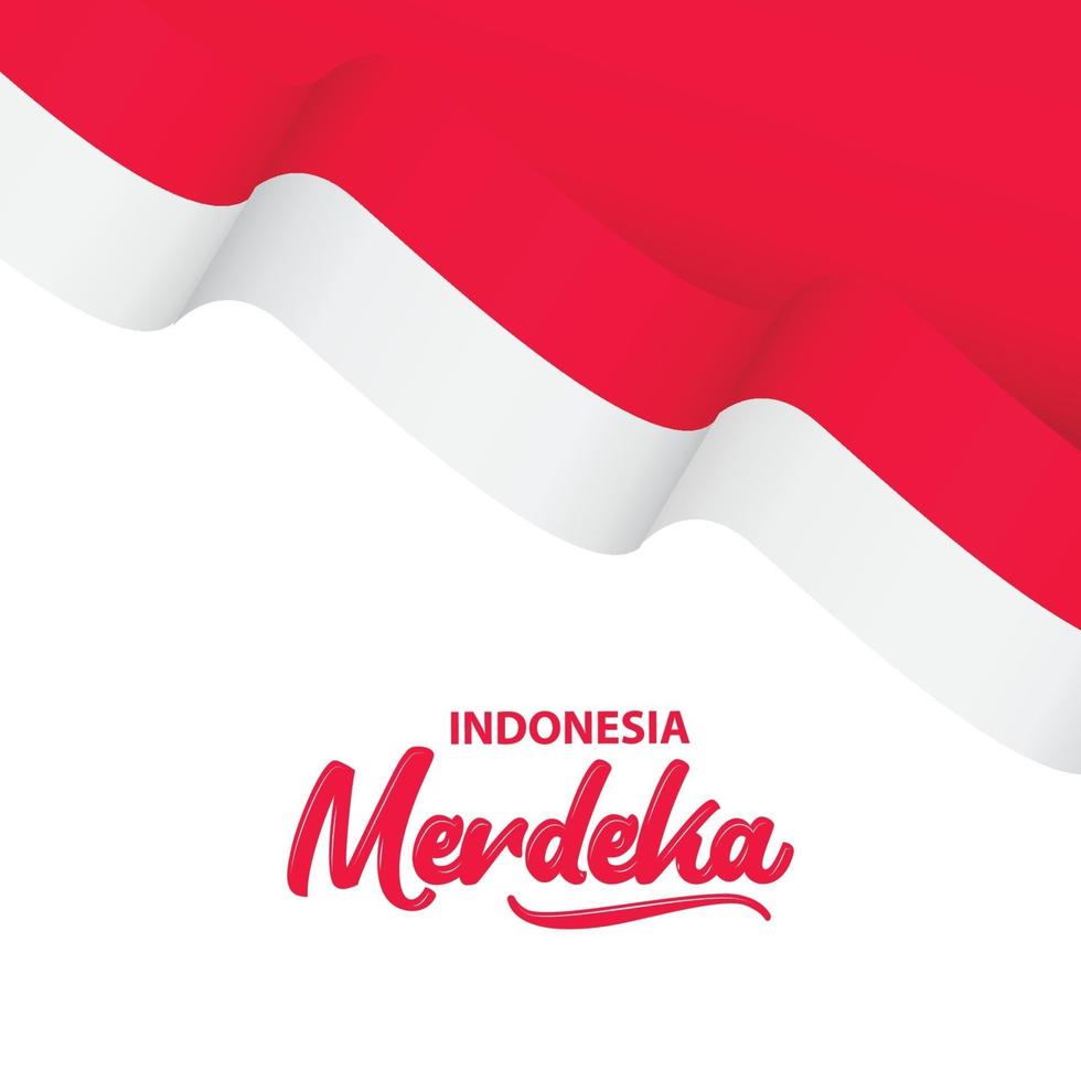 Feliz día de la independencia de Indonesia celebración vector plantilla diseño ilustración