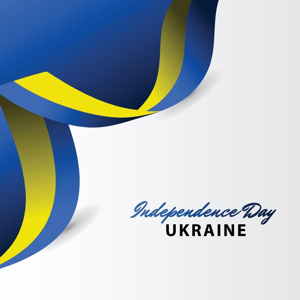 Happy Ukraine Independence Day Celebration Vector Template Design Illustration