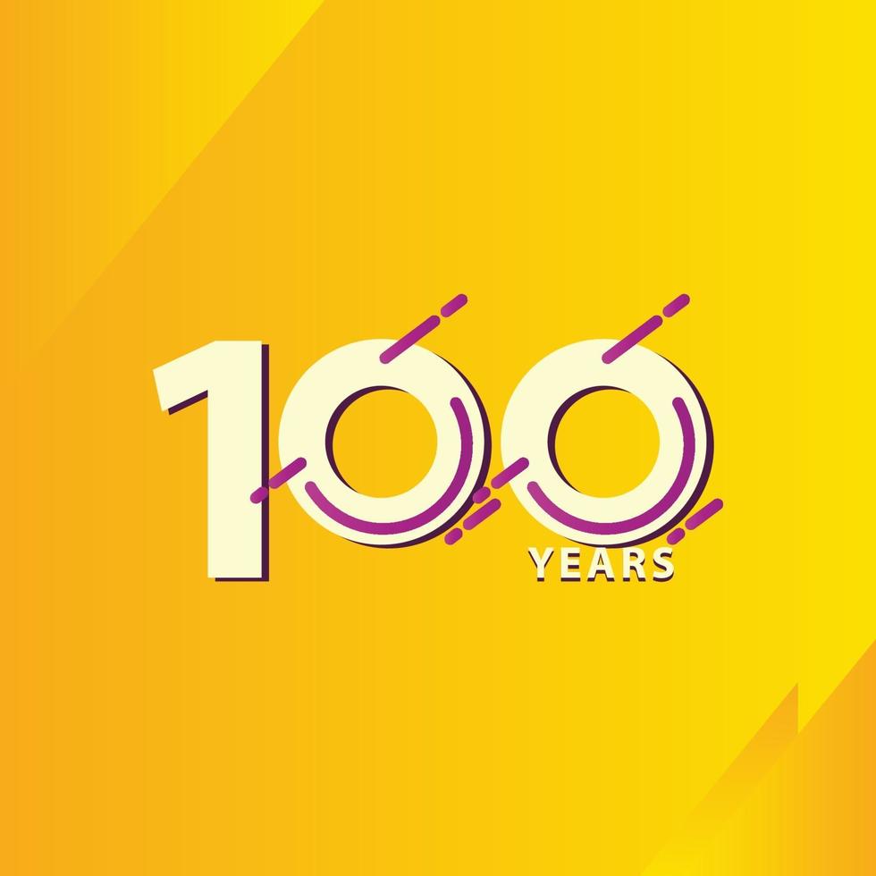 100 Years Anniversary Celebration Vector Template Design Illustration