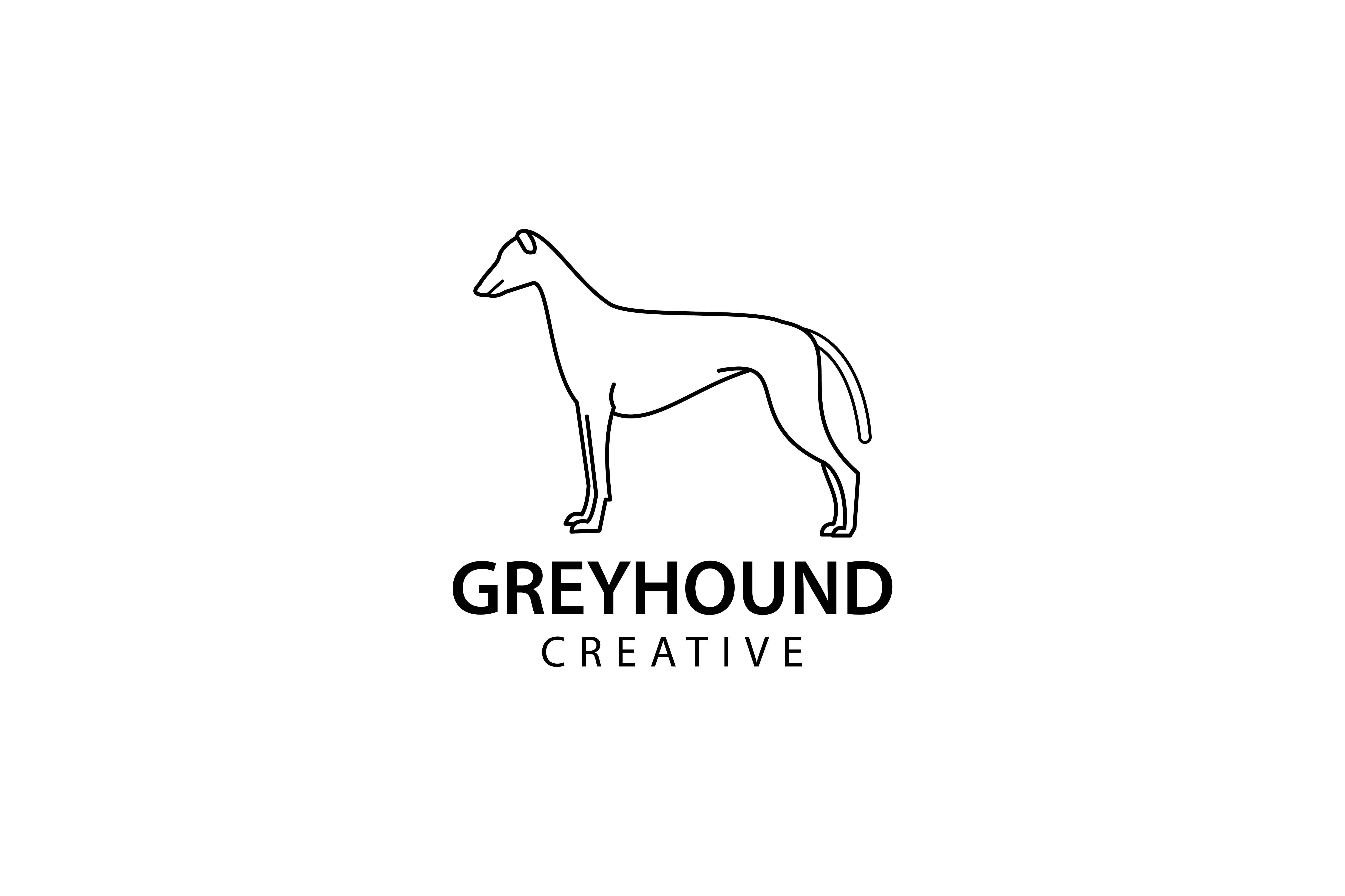 Greyhound silhouette, animal vector icon illustration 3609752 Vector