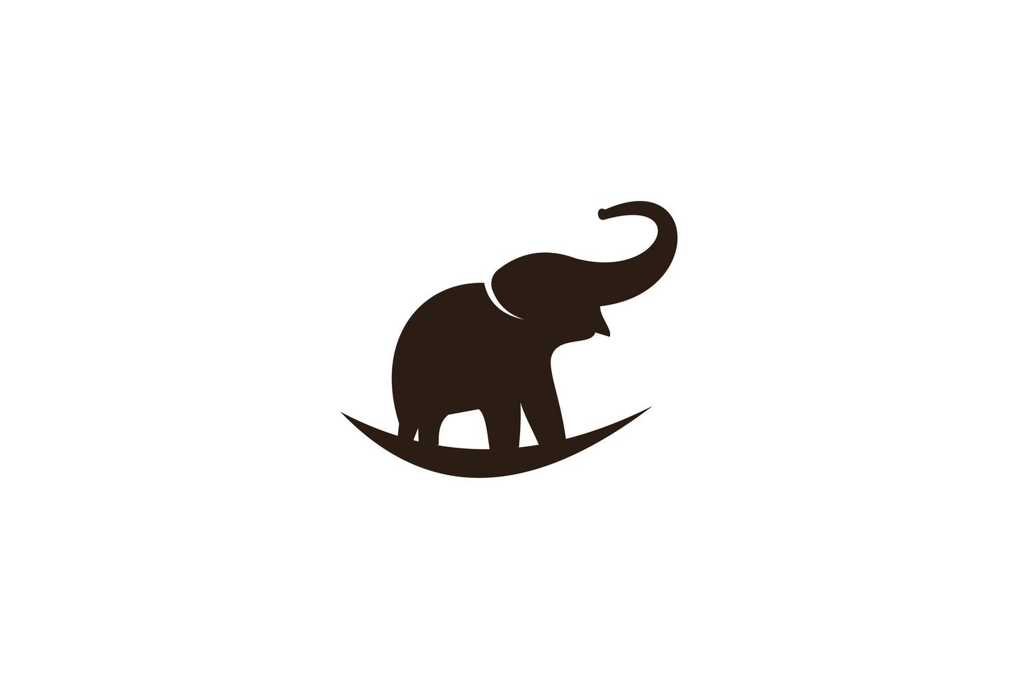 Elephant logo template design icon vector illustration