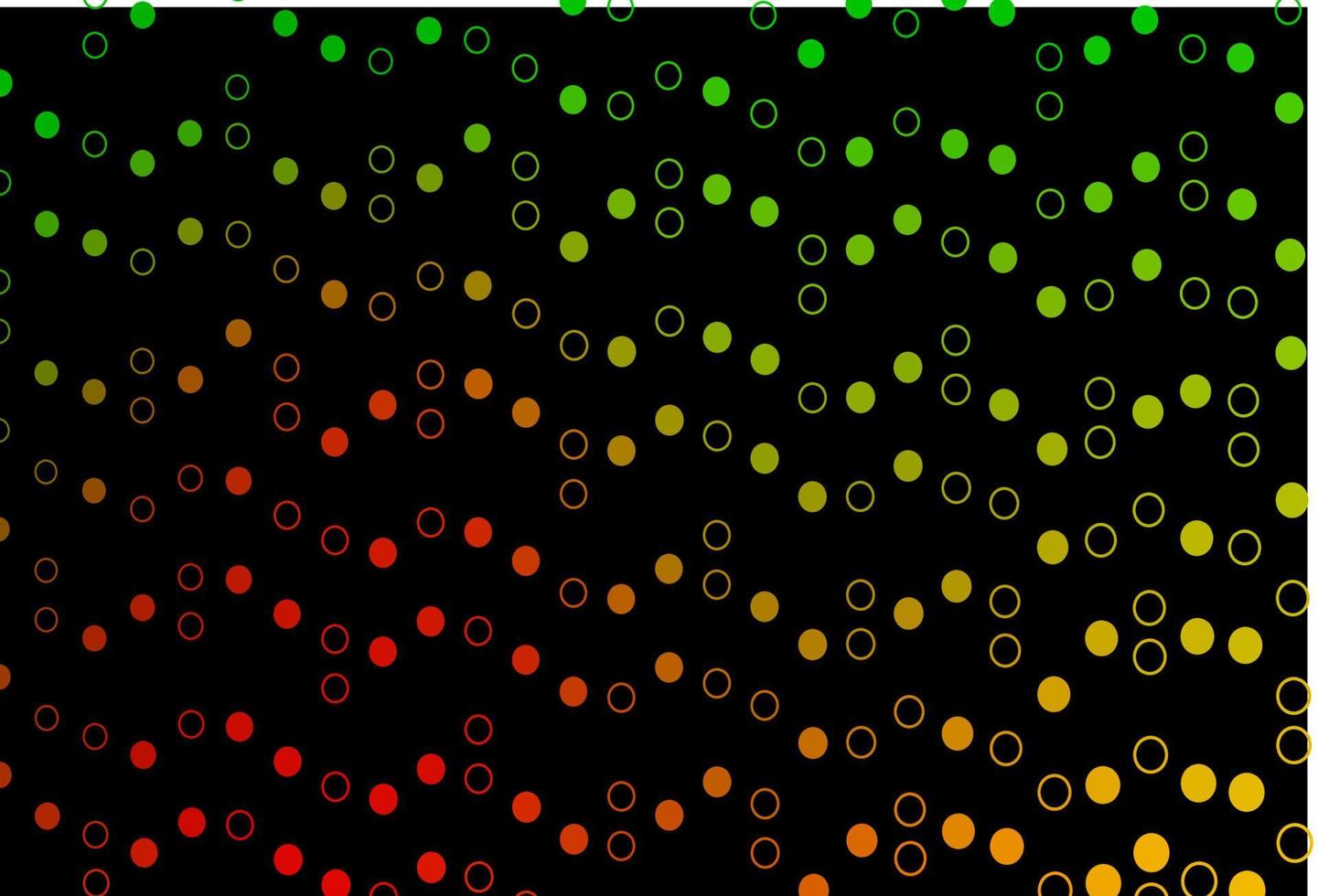 diseño de vector verde oscuro, rojo con formas circulares.