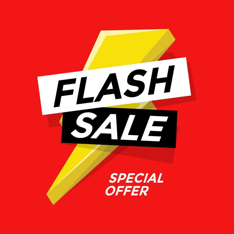 Flash sale banner template design. vector