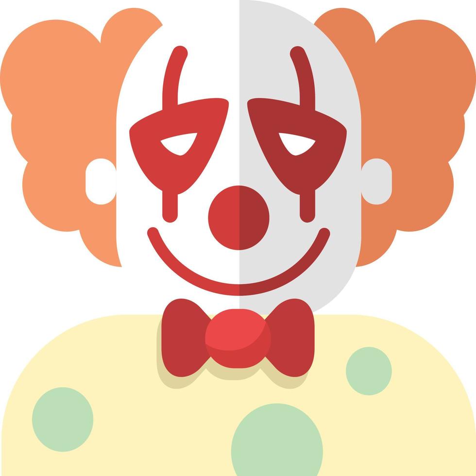 dibujos animados de payaso en estilo plano vector