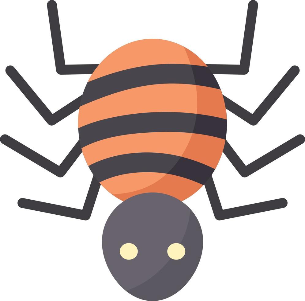 Spider cartoon in flat style vector