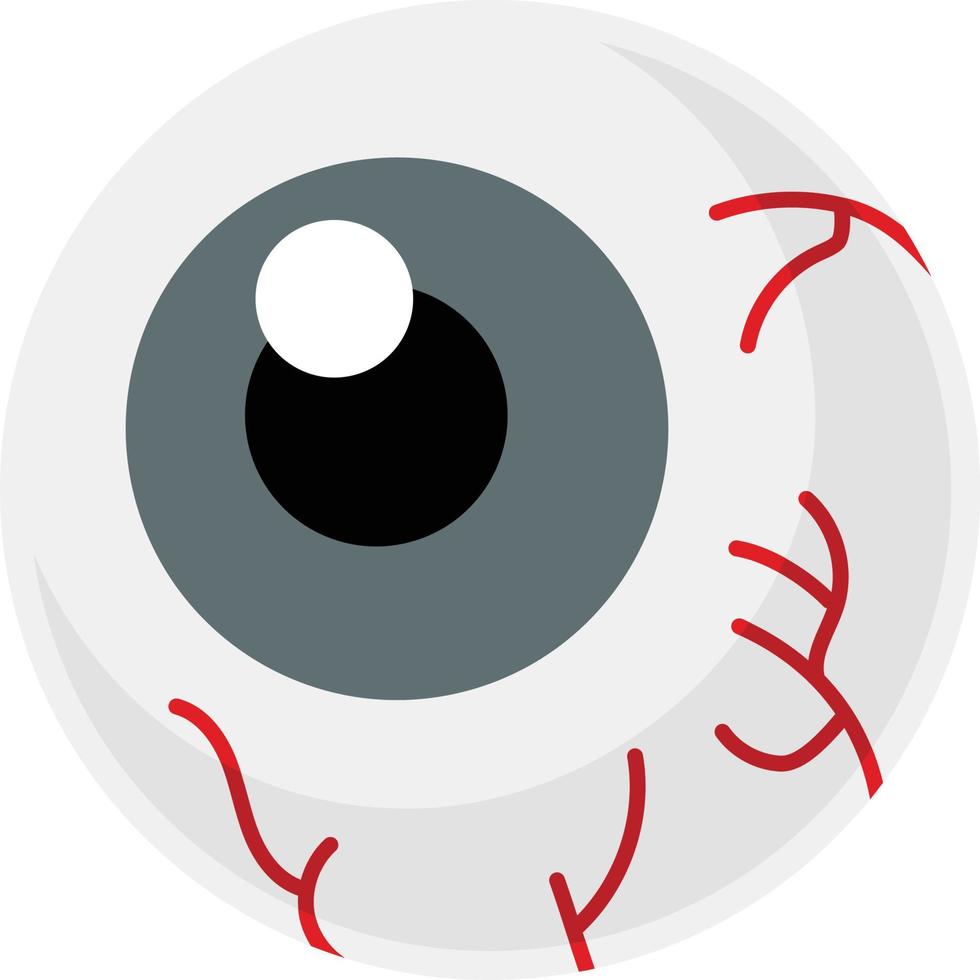 Eye ball cartoon in flat style vector