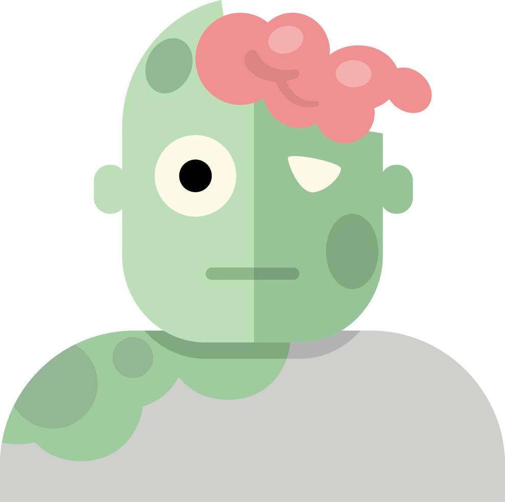 Zombie cartoon in flat style vector