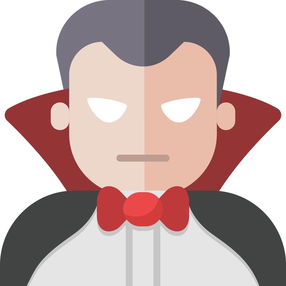 dibujos animados de drácula en estilo plano vector