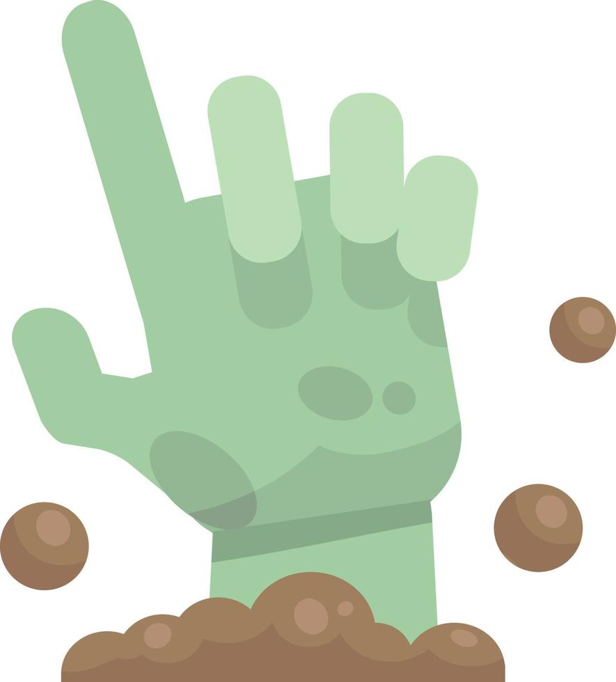 Zombie hand cartoon in flat style vector