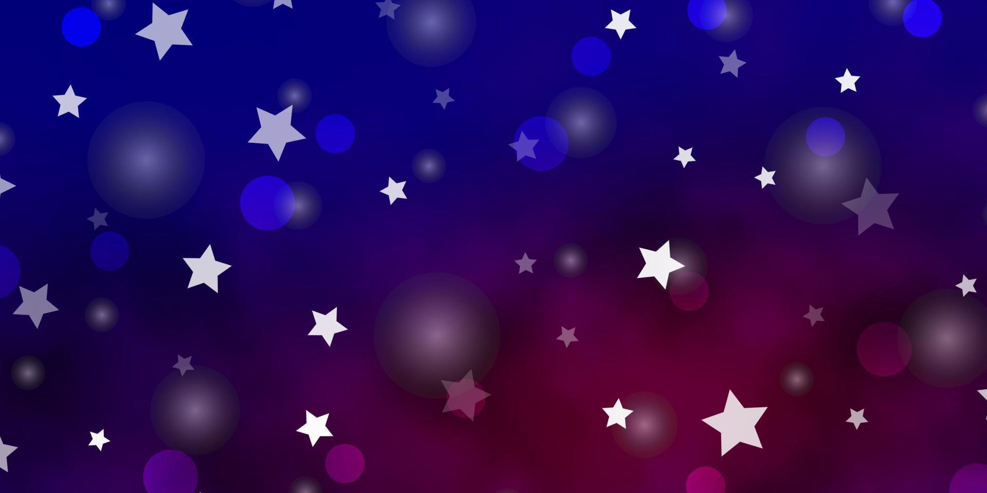Light Blue, Red vector layout with circles, stars.