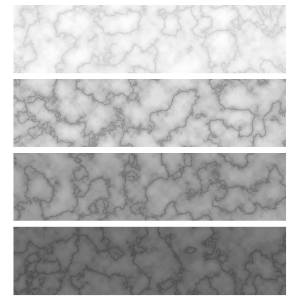 Marble texture patterns, banners templates of grey marble background vector