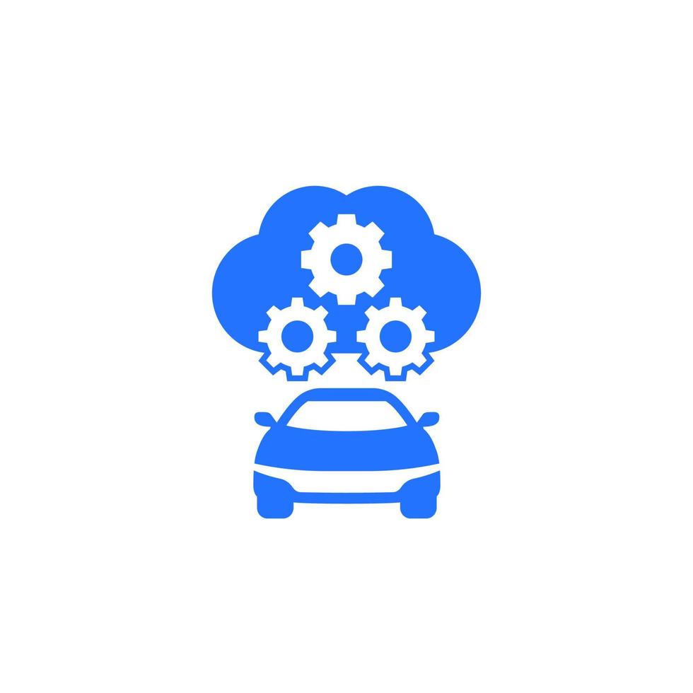 cloud solutions for transport icon vector