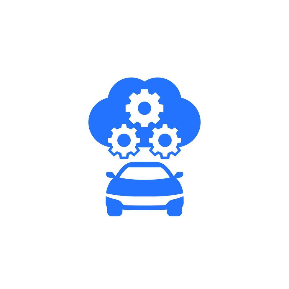 cloud solutions for transport icon vector