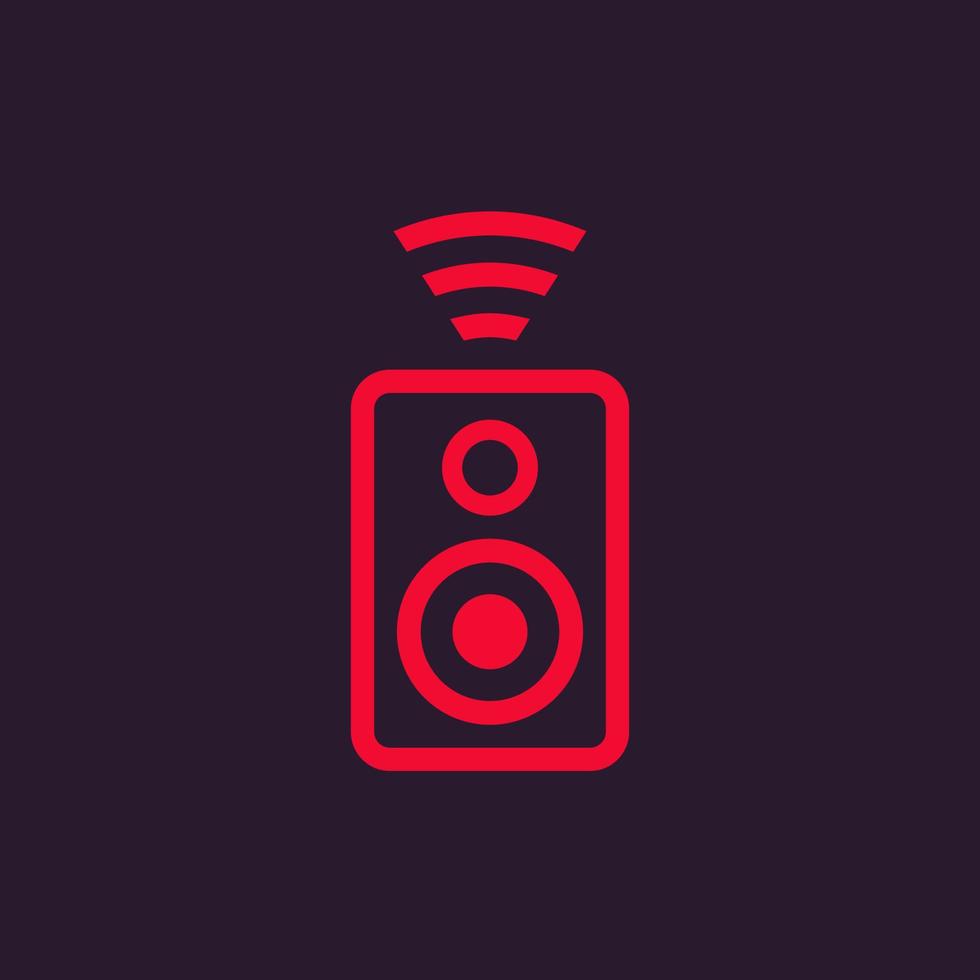 wireless audio speaker icon vector