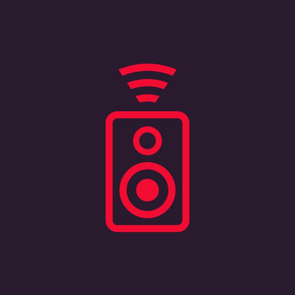 icono de altavoz de audio inalámbrico vector