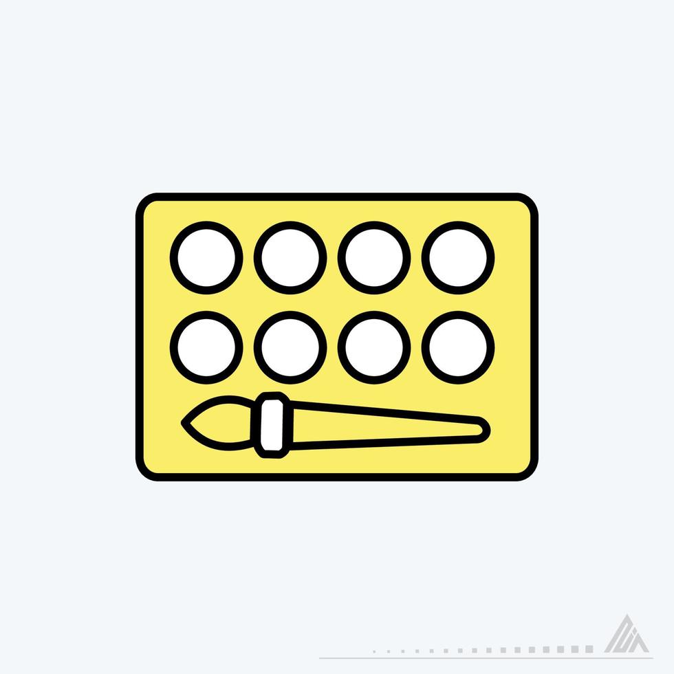 Icon Vector of Paints box - Yellow Moon Style
