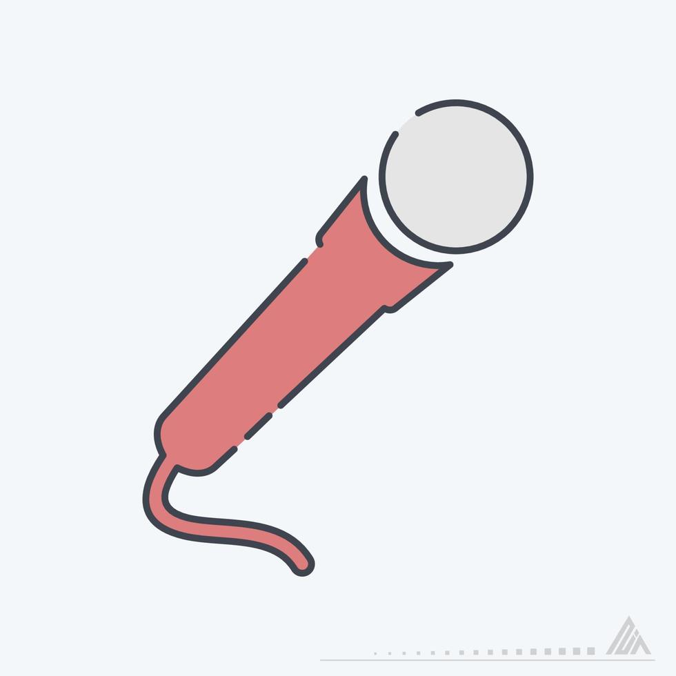 Vector Graphic of - Microphone - Line Cut Style