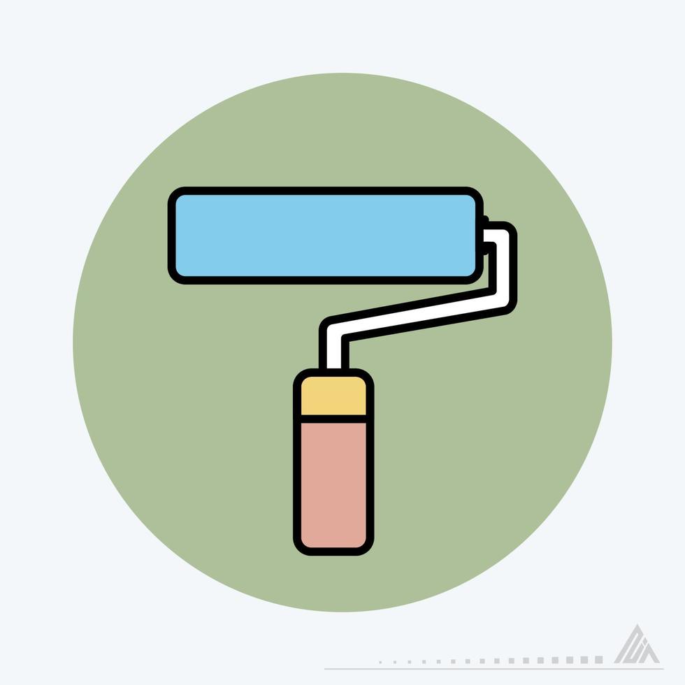 Icon Vector of Paint Roller - Color Mate Style