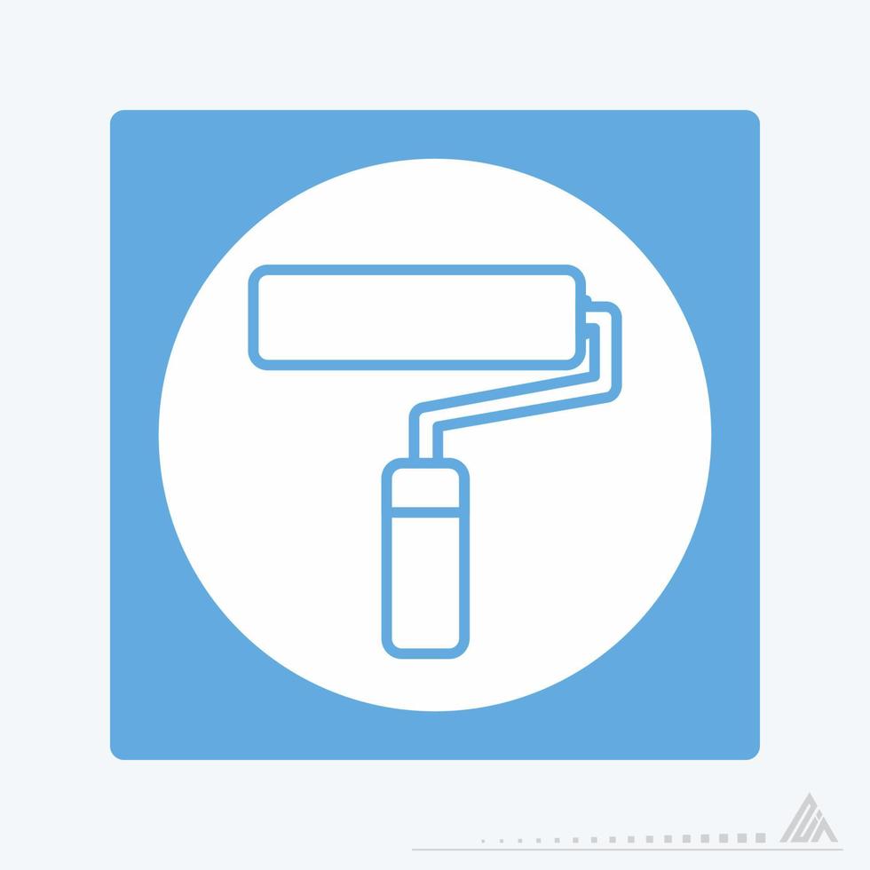 Icon Vector of Paint Roller - White Moon Style