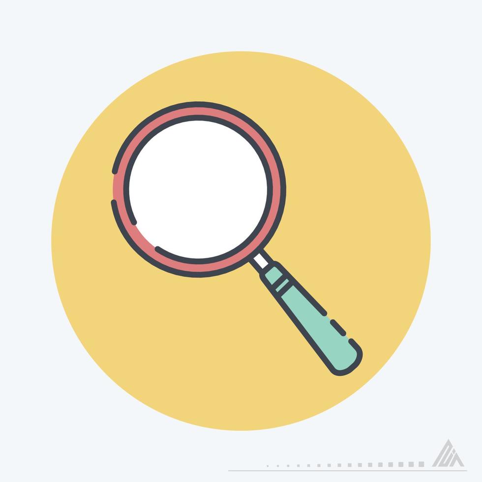 Icon Vector of Magnifier - Line Cut Style